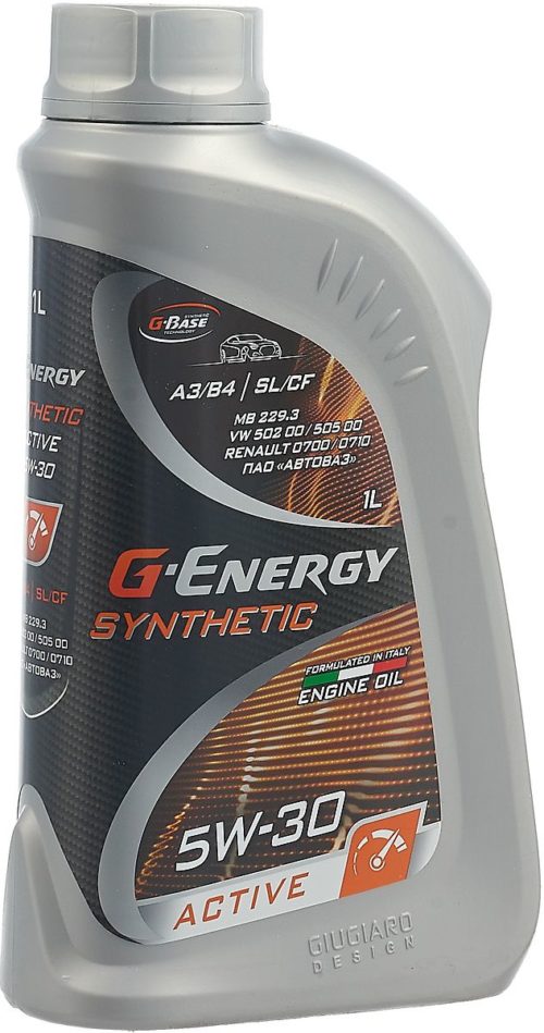 Масло моторное Gazpromneft G-Energy Synthetic Active 5/30 API SL/CF ACEA A3/B4 (0,85 кг, 1 л.)