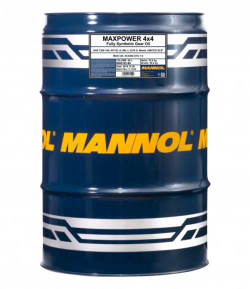 Масло трансмиссионное Mannol Maxpower 4x4 75/140 API GL-5 (60 л.)