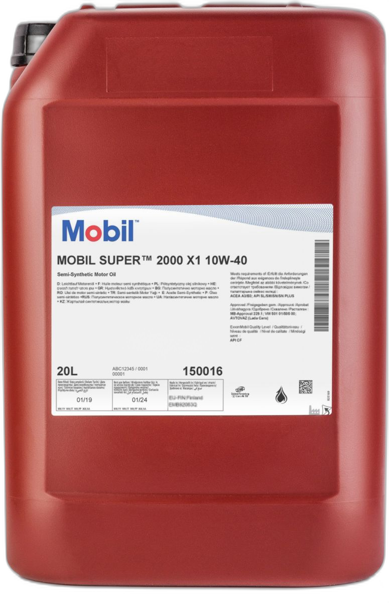 Масло моторное Mobil Super 2000 x1 10/40 API SL/CF (20 л.)