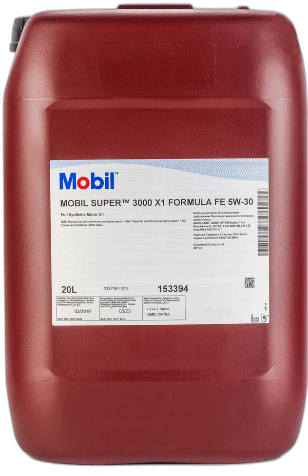 Масло моторное Mobil Super 3000 x1 Formula FE 5/30 API SL/CF (20 л.)