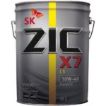 Масло моторное ZIC X7 LS 10/40 API SN/CF (20 л.)