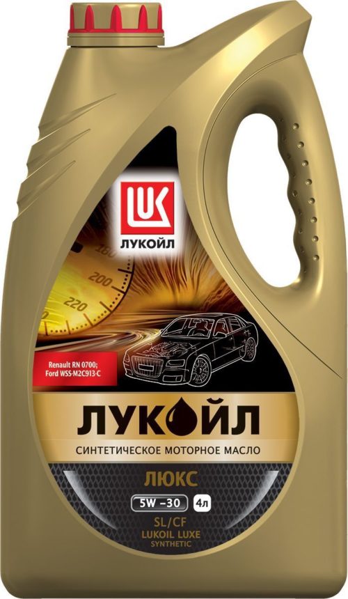 Масло моторное Лукойл ЛЮКС синтетическое 5/30 API SL/CF (4 л.)