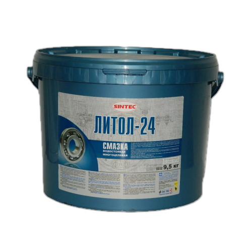 Смазка антифрикционная водостойкая Sintec Литол-24 (9.5 кг.)