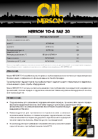 Техническое описание (TDS) Nerson TO-4 SAE 30