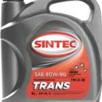 Масло трансмиссионное Sintoil/Sintec ТАД-17 (ТМ-5-18) 80/90 API GL-5 (3 л.)
