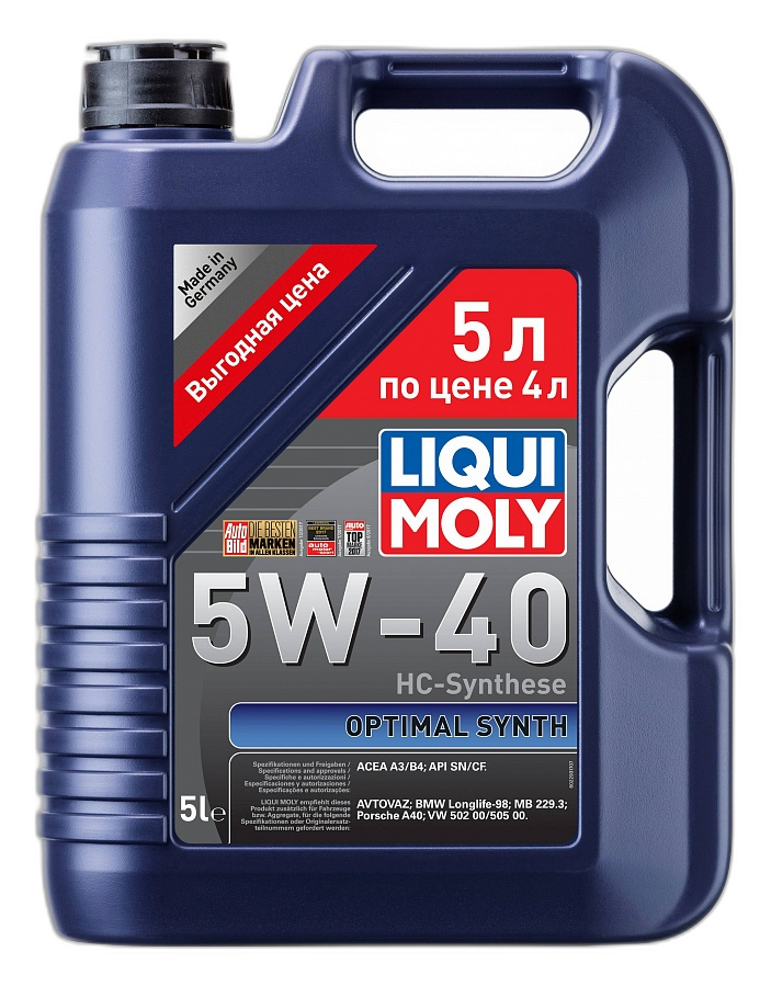 Масло моторное Liqui Moly Optimal Synth 5/40 API SN/CF (5 л.)