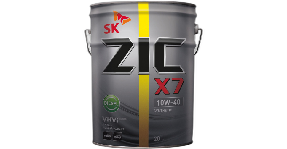 Масло моторное ZIC X7 Diesel 10/40 API CI-4/SL (20 л.)