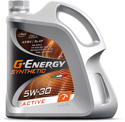 Масло моторное Gazpromneft G-Energy Synthetic Active 5/30 API SL/CF ACEA A3/B4 (3,41 кг, 4 л.)