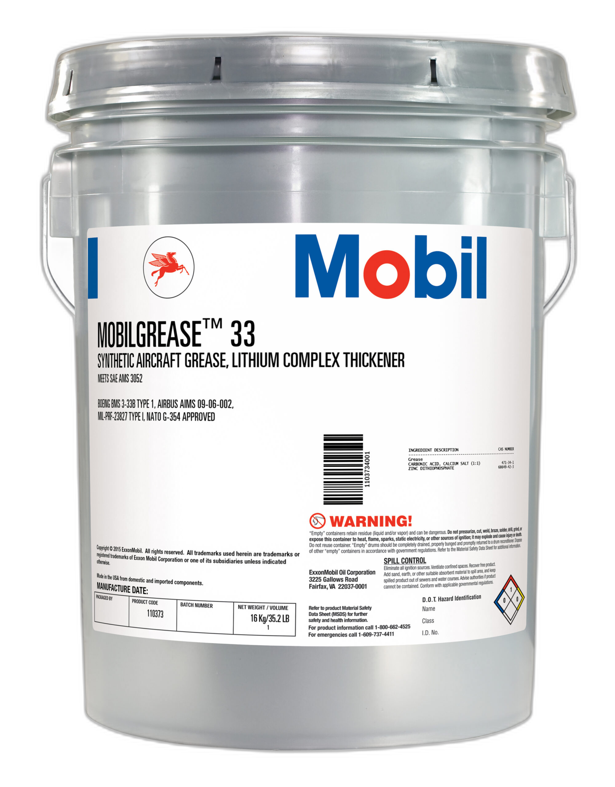 Смазка пластичная Mobil Mobilgrease 33 NLGI 1 (18 кг.)