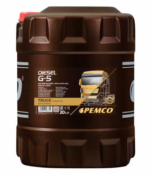 Масло моторное Pemco Diesel G-5 UHPD 10/40 API CI-4 Plus/SL ACEA E7 (20 л.)