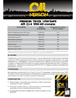 Техническое описание (TDS) Nerson Premium Truck LowSaps API CJ-4 10W-40