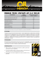 Техническое описание (TDS) Nerson Premium Truck LowSaps API CJ-4 15W-40