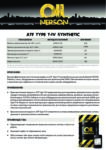 Техническое описание (TDS) Nerson ATF Type T-IV Техническое описание (TDS) Nerson ATF Type T-IV
