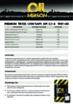 Техническое описание (TDS) Nerson Premium Truck LowSaps API CJ-4 15W-40 Техническое описание (TDS) Nerson Premium Truck LowSaps API CJ-4 15W-40