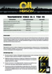 Техническое описание (TDS) Nerson Transmission Force GL-5 75W-90 semi-synthetic Техническое описание (TDS) Nerson Transmission Force GL-5 75W-90 semi-synthetic