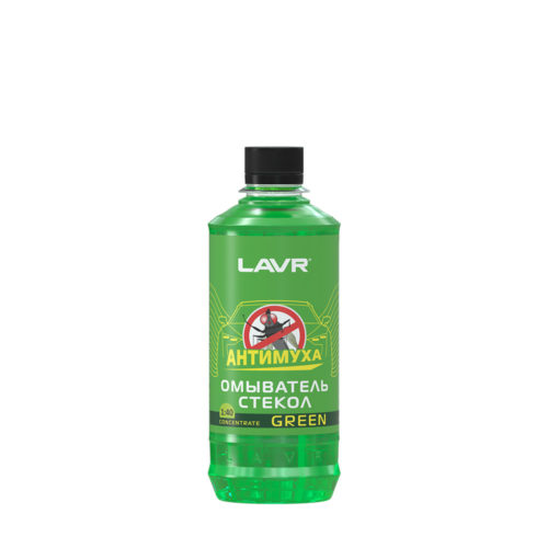 Жидкость стеклоомывающая Lavr Антимуха Green концентрат (0,330 л.) Ln1221