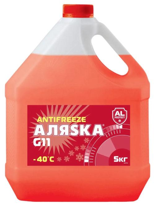 Антифриз Аляска G-11 (-40) красный (5 кг.)