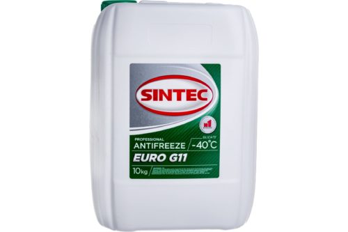 Антифриз Sintec Euro G-11 Green (-40) (10 кг.)