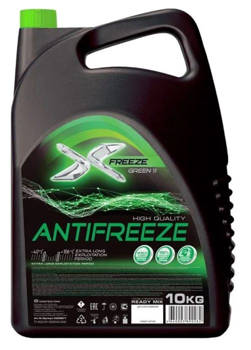 Антифриз Felix X Freeze G-11 зеленый черная канистра (10 кг.) 430206071
