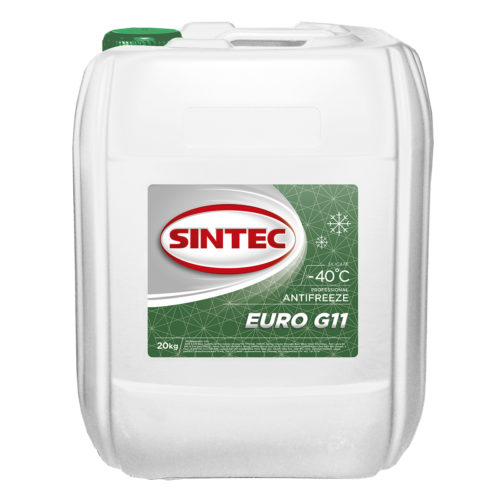 Антифриз Sintec Euro G-11 Green (-40) (20 кг.)