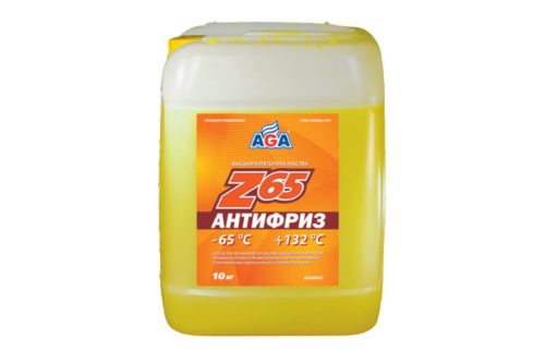 Антифриз AGA G12++ (-65) желтый (10 л.) AGA044Z