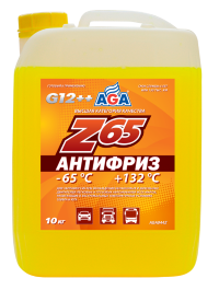 Антифриз AGA G12++ (-65) желтый (10 кг.)