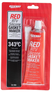 Герметик силиконовый термостойкий Runway красный (0,085 кг.) RW8500