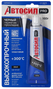 Герметик силиконовый Казанский Автосил высокопрочный черный (0.1 кг.)