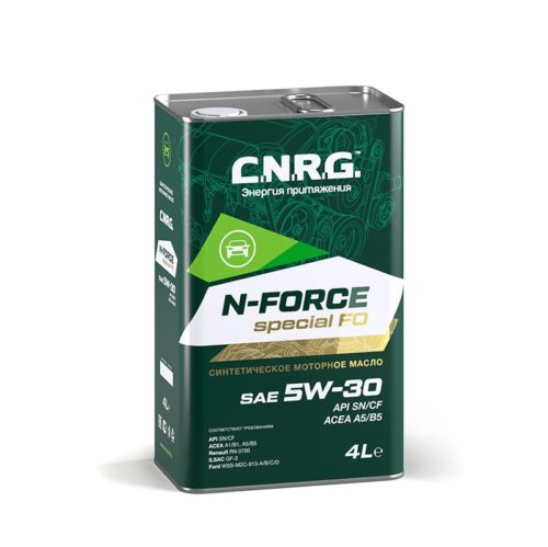 Масло моторное C.N.R.G. N-Force Special FO 5/30 API SN/CF ACEA A5/B5 (4 л.) пласт.
