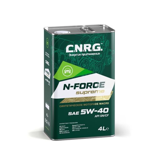 Масло моторное C.N.R.G. N-Force Supreme 5/40 API SN/CF ACEA A3/B4 (4 л.)