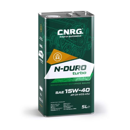 Масло моторное C.N.R.G. N-Duro Turbo 15/40 API CH-4/SJ ACEA E7 (5 л.) пласт.