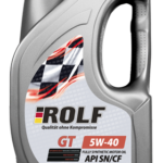 Масло моторное Rolf GT 5/40 API SN/CF ACEA A3/B4 (1 л.)