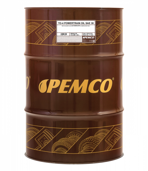 Масло трансмиссионно-гидравлическое Pemco TO-4 Powertrain Oil SAE 30 (208 л.)