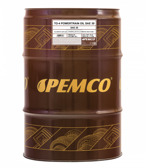 Масло трансмиссионно-гидравлическое Pemco TO-4 Powertrain Oil SAE 30 (60 л.)