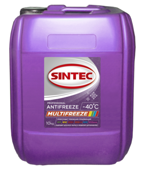 Антифриз Sintec Multi Freeze G-13 фиолетовый (-40) (10 кг.)
