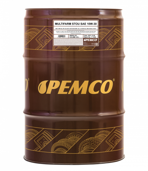 Масло трансмиссионно-гидравлическое Pemco Multifarm STOU 10W-30 API CG-4/SF/GL-4/HVLPD (60 л.)