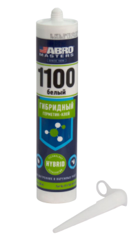 Герметик-клей гибридный силиконовый ABRO Masters белый (0,280 кг.) HS-1100-WHT