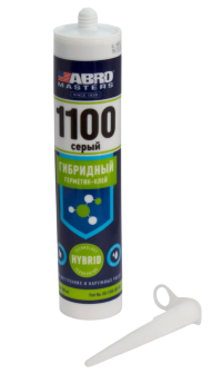 Герметик-клей гибридный силиконовый ABRO Masters серый (0,280 кг.) HS-1100-GRY