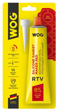 Герметик силиконовый WOG красный WGC0762 (0,085 кг.)