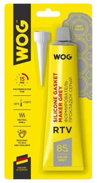 Герметик силиконовый WOG серый WGC0760 (0,085 кг.)