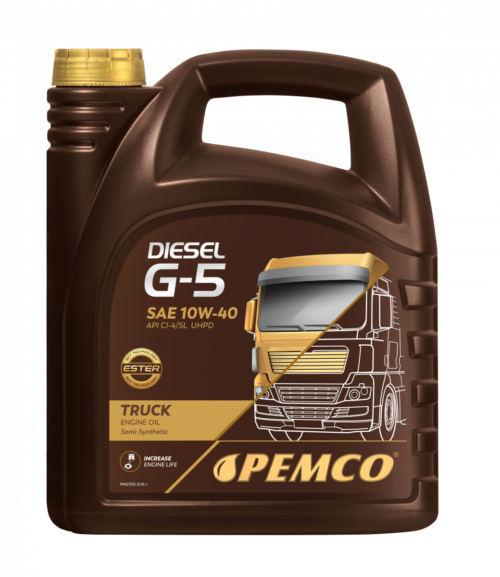 Масло моторное Pemco Diesel G-5 UHPD 10/40 API CI-4 Plus/SL ACEA E7 (5 л.)