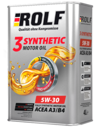 Масло моторное Rolf 3-Synthetic 5/30 ACEA A3/B4 (4 л.)