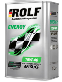 Масло моторное Rolf Energy 10/40 API SL/CF ACEA A3/B4 (4 л.) пласт.