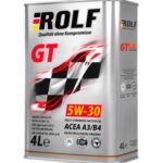 Масло моторное Rolf GT 5/30 API SL/CF ACEA A3/B4 (4 л.)