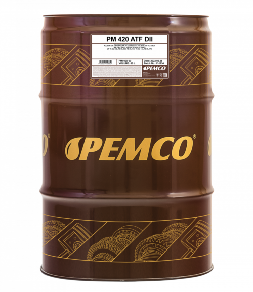 Масло трансмиссионное Pemco 420 ATF DII (60 л.)