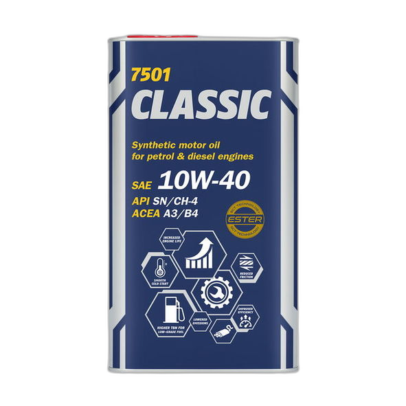 Масло моторное Mannol Classic 10/40 API SN/CH ACEA A3/B4 (1 л.)