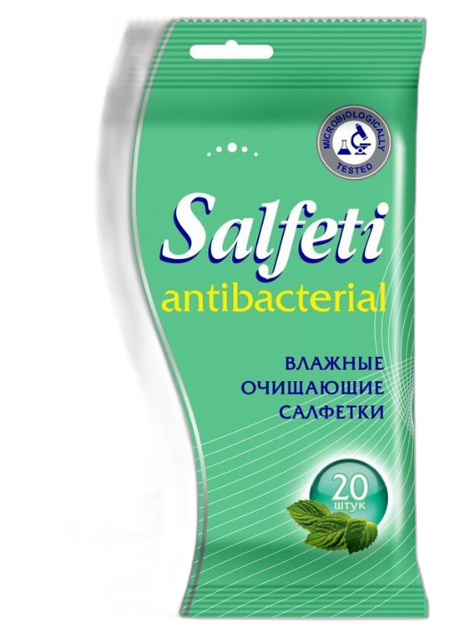 Салфетки влажные Salfeti антибактериальные (20 шт.)