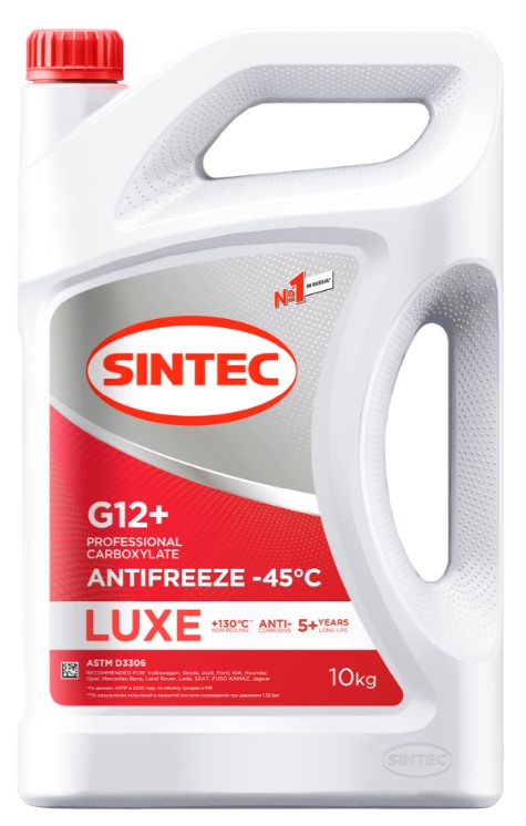 Антифриз Sintec Luxe G-12+ Red (-45) (10 кг.)
