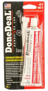 Герметик силиконовый термостойкий Done Deal красный (0.085 кг.)