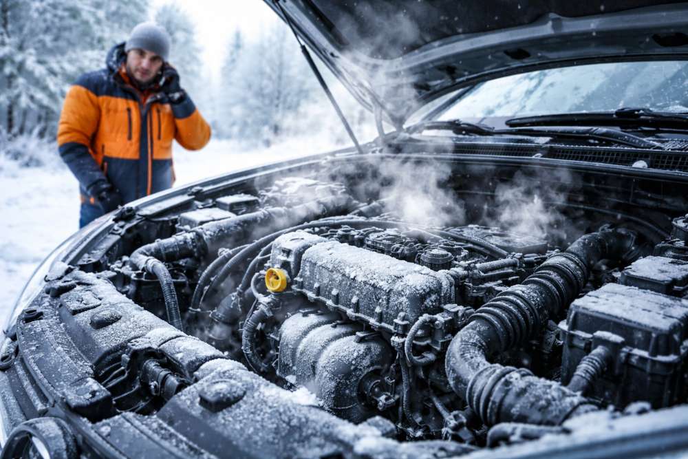 двигатель работает громче в мороз зимой